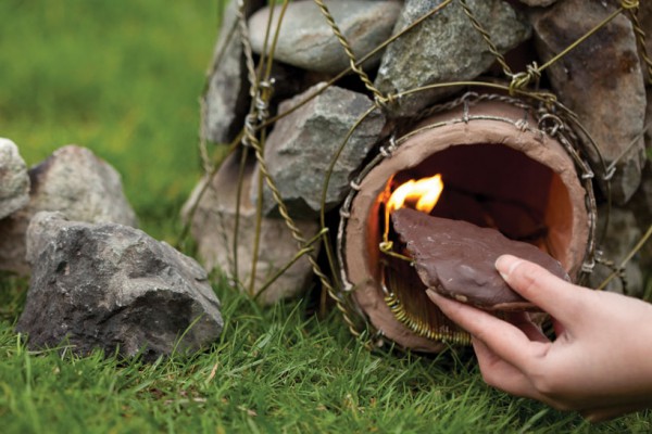Вариант каменной печи для обогрева палатки